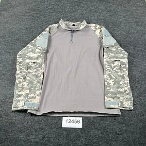 Helikon Tex Combat Shirt Mens Large Gray Camouflage Raglan Sleeve Mock Neck